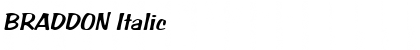 BRADDON Italic Font Title Preview