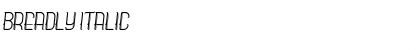 Breadly Italic Font Title Preview