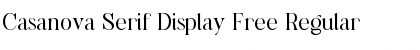 Casanova Serif Display Free Regular Font Title Preview