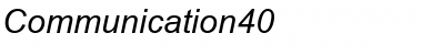 Communication40 Italic Font Title Preview