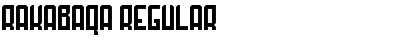 RAKABAQA Regular Font Title Preview