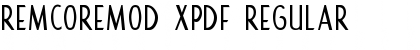 RemcoRemod XPDF Regular Font Title Preview