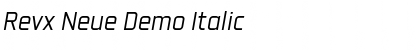Revx Neue Demo Italic Font Title Preview