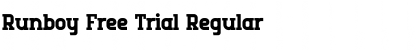 Runboy Free Trial Regular Font Title Preview