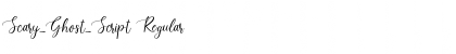 Scary_Ghost_Script Regular Font Title Preview