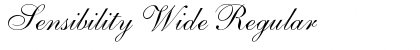 Sensibility Wide Regular Font Title Preview