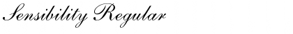 Sensibility Regular Font Title Preview