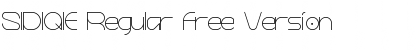 SIDIQIE Regular Free Version Font Title Preview