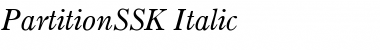 PartitionSSK Italic Font Title Preview