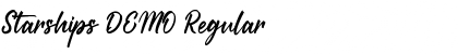 Starships DEMO Regular Font Title Preview