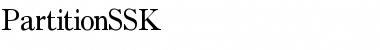PartitionSSK Regular Font Title Preview