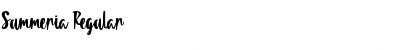 Summeria Regular Font Title Preview