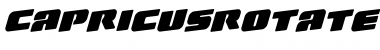 Capricus Rotated Regular Font Title Preview