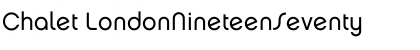 Chalet LondonNineteenSeventy Font Title Preview