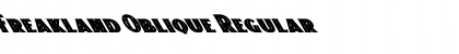 Freakland Oblique Regular Font Title Preview