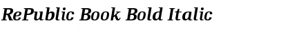 RePublic Book Bold Italic Font Title Preview