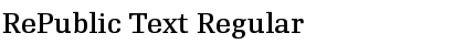 RePublic Text Regular Font Title Preview