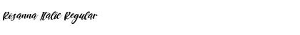 Rosanna Italic Regular Font Title Preview