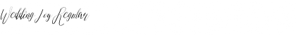 Wedding Joy Regular Font Title Preview