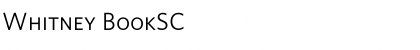 Whitney BookSC Font Title Preview