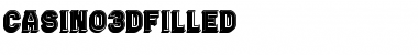 Casino 3D Filled Regular Font Title Preview