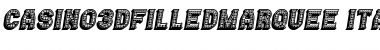 Casino 3D Filled Marquee Italic Font Title Preview