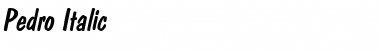 Pedro Italic Font Title Preview