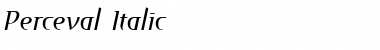 Perceval ItalicMedium Font Title Preview