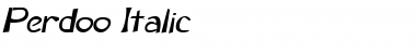 Perdoo Italic Font Title Preview