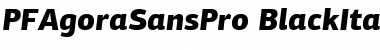 PF Agora Sans Pro Black Italic Font Title Preview