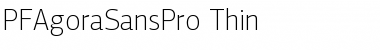 PF Agora Sans Pro Thin Font Title Preview