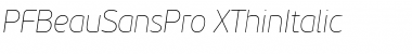 PF BeauSans Pro ExtraThin Italic Font Title Preview