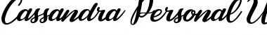 Cassandra Personal Use Regular Font Title Preview