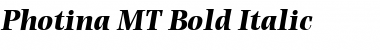 Photina MT Bold Italic Font Title Preview