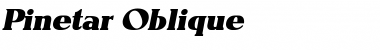Pinetar Oblique Font Title Preview