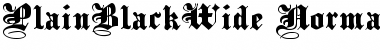 PlainBlackWide Normal Font Title Preview
