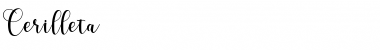 Cerilleta Regular Font Title Preview