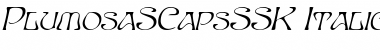 PlumosaSCapsSSK Italic Font Title Preview