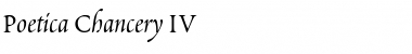 Poetica ChanceryIV Italic Font Title Preview