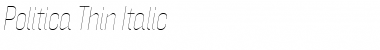 Politica Thin Italic Font Title Preview