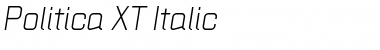Politica XT Italic Font Title Preview