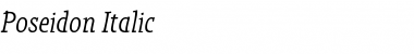Poseidon Italic Font Title Preview