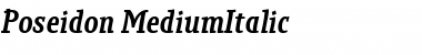 Poseidon Medium Italic Font Title Preview