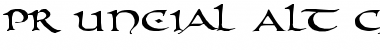 PR Uncial Alt Caps Extended Normal Font Title Preview