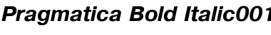 Pragmatica Bold Italic Font Title Preview