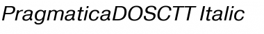 PragmaticaDOSCTT Italic Font Title Preview