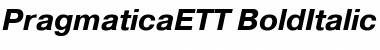 PragmaticaETT BoldItalic Font Title Preview