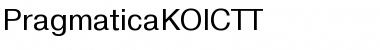 PragmaticaKOICTT Regular Font Title Preview
