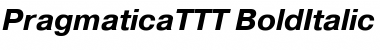 PragmaticaTTT BoldItalic Font Title Preview