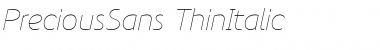 PreciousSans Italic Font Title Preview